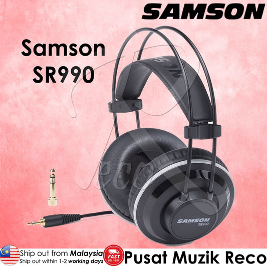 Samson SR990 Closed-Back Studio Reference Headphones - Reco Music Malaysia