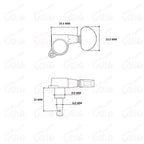 RM GF0798-GD GOLD Acoustic Guitar Machine Head SET 3R3L - Reco Music Malaysia