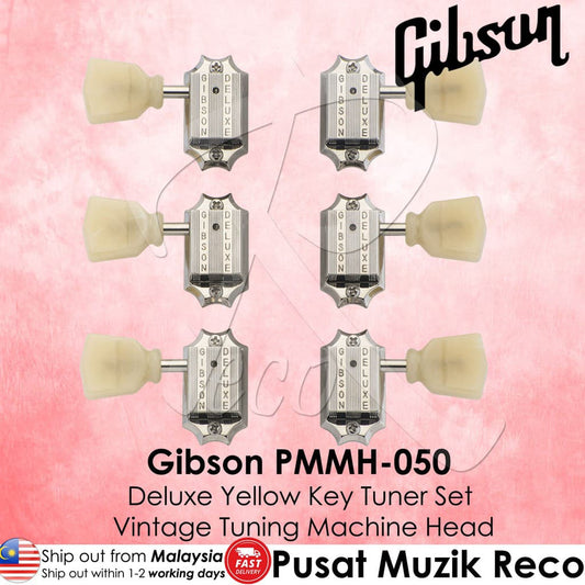 Gibson PMMH-050 Deluxe Yellow Keystone Tuners Set - Reco Music Malaysia
