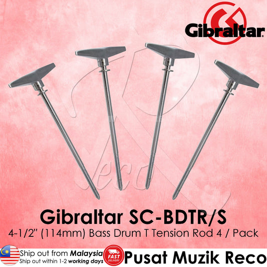 Gibraltar SC-BDTR/S 4-1/2" (114mm) Bass Drum T Tension Rod - Reco Music Malaysia