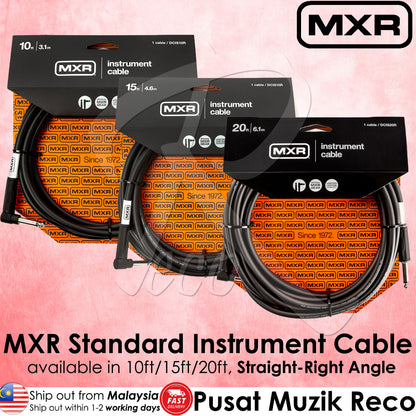 MXR DCIS20R Standard Instrument Cable 20ft Right Angle - Reco Music Malaysia