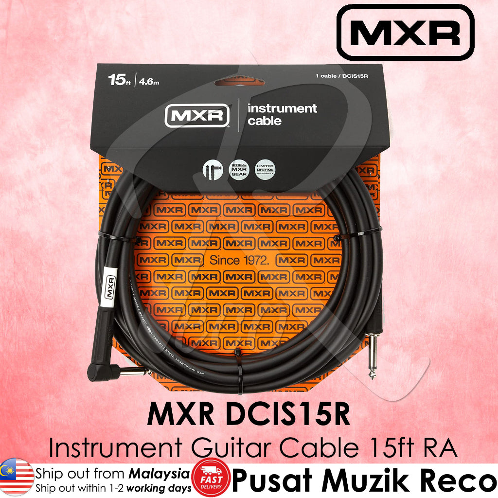 MXR DCIS15R Instrument Guitar Cable 15ft RA | Reco Music Malaysia