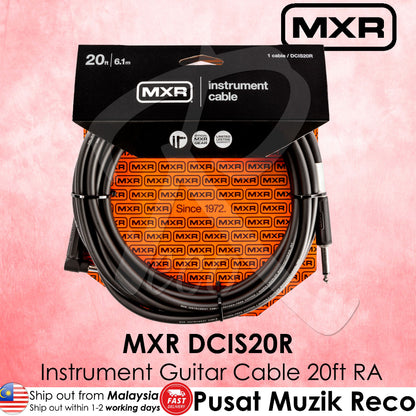 MXR DCIS20R Standard Instrument Cable 20ft Right Angle - Reco Music Malaysia