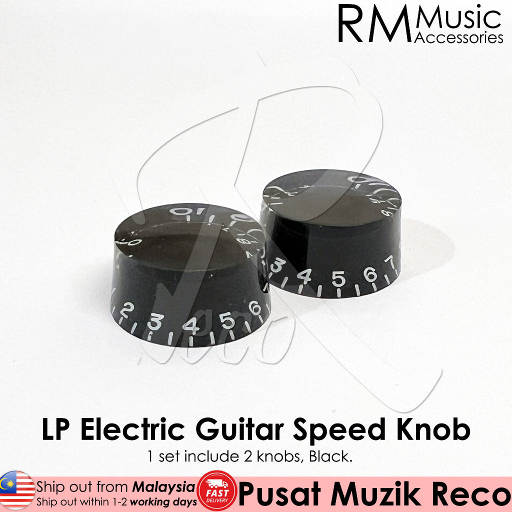 RM GF-0565-01 LP Electric Guitar Black Speed Knob Control Knob - Reco Music Malaysia
