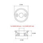 GF0182BK-8.8 Electric Guitar Telecaster Output Jack Metal Jack Plate, Black - Reco Music Malaysia
