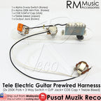 RM GF3915 Telecaster Electric Guitar Prewired Guitar Wiring Harness ( 2x 250K Pots + 3 Way Switch + Jack ) - Reco Music Malaysia