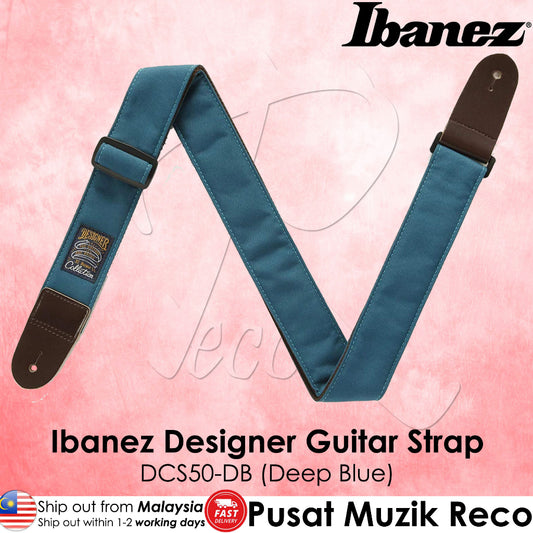 Ibanez DCS50-DB Designer Collection Guitar Strap, Deep Blue (DCS50DB) (DCS50 DB) (DCS50) - Reco Music Malaysia