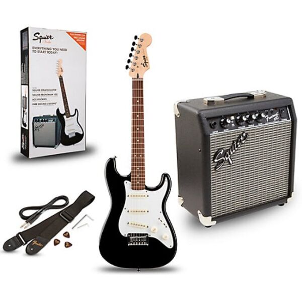 Fender 0371823406 Stratocaster Electric Guitar Starter Pack Black - Reco Music Malaysia