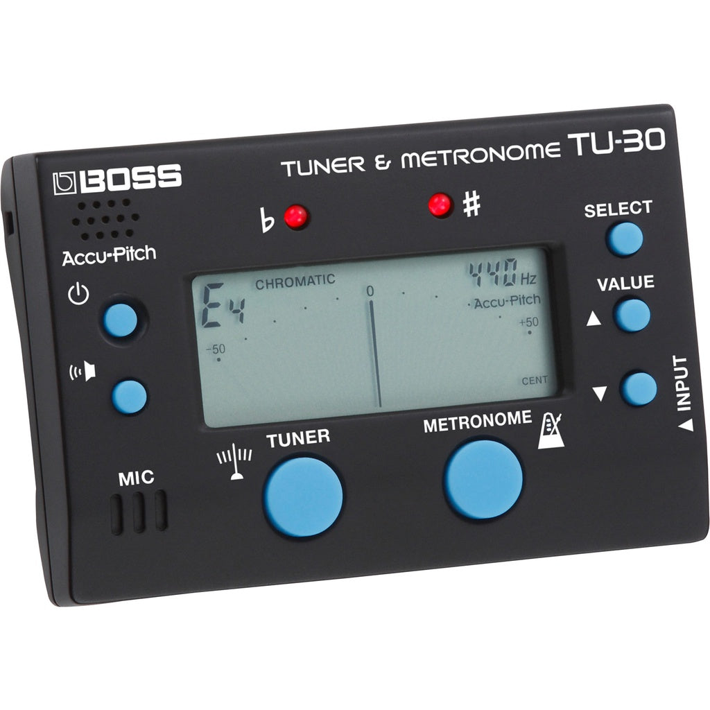 Boss TU-30 Chromatic Tuner And Metronome For All Instruments (TU30 TU 30) - Reco Music Malaysia