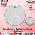 Remo BE-0114 Emperor Coated 14in COATED Tom Drum Head - Reco Music Malaysia