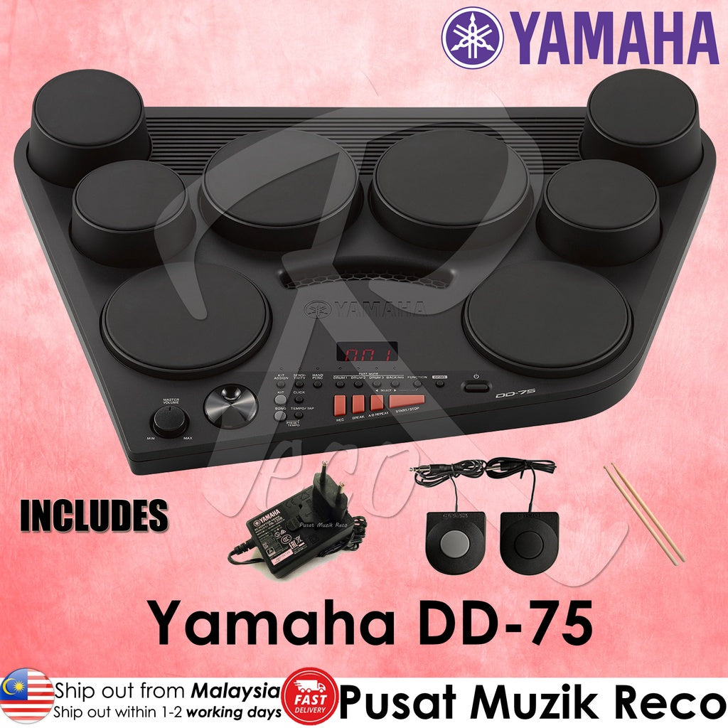 Yamaha DD-75 Portable Digital Drums (DD75) | Reco Music Malaysia