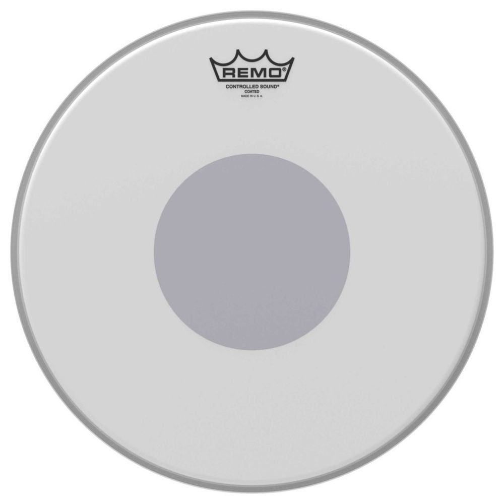 Remo CS-0114-10 14inch Controlled Sound Coated Black Dot Bottom Batter Drum Head - Reco Music Malaysia