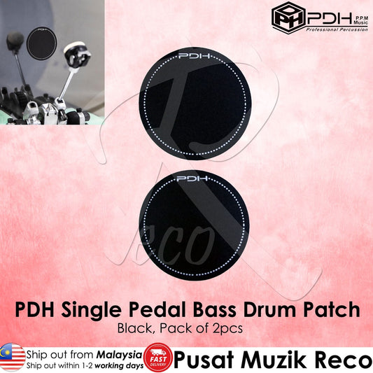 PDH S102/BK Single Bass Drum Pedal Pedal Pad Kick Pad Patch Head Protection, Black - Reco Music Malaysia