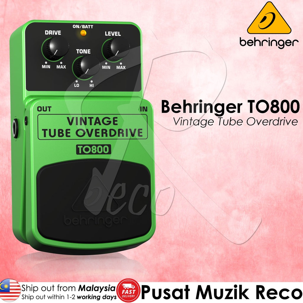 Behringer TO800 Vintage Tube Overdrive Effects Pedal - Reco Music Malaysia