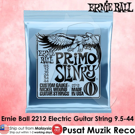 Ernie Ball 2212 Primo Slinky Nickel Wound Electric Guitar String - Reco Music Malaysia