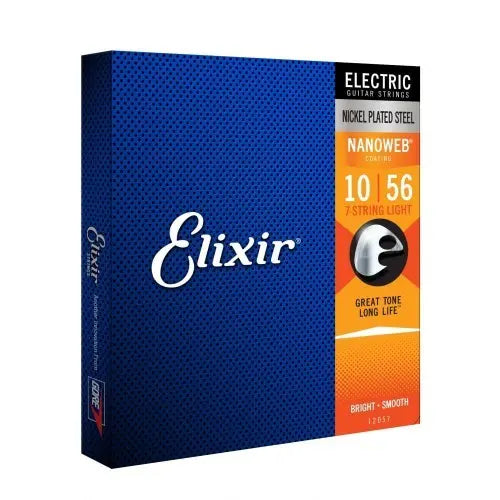 Elixir 12057 Nanoweb Coated Electric Guitar Strings 7 String | Reco Music Malaysia